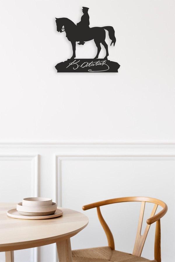Numa Concept Atatürk Imzalı Silüet Tablo Mdf Duvar Dekorasyon Lazer Kesim 35X35 Cm - Image 1