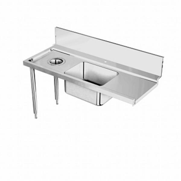 Electrolux Professional Konveyörlü Tip Bulaşık Makineleri İçin Evyeli Ve Boşaltma Delikli Ön Yıkama Tezgahı, Soldan>sağa, 1700 Mm BHRPTBH16L - Image 1