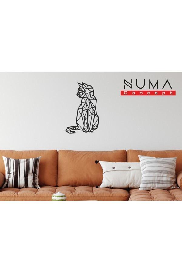 Numa Concept Oturan Kedi Mdf Duvar Dekorasyon Lazer Kesim 31X21 Cm - Image 1