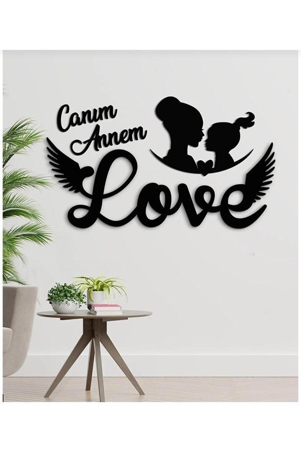 Numa Concept Canım Annem Melek Kanadı Love Tablo Mdf Duvar Duvar Dekorasyon 38X25 Cm - Image 1