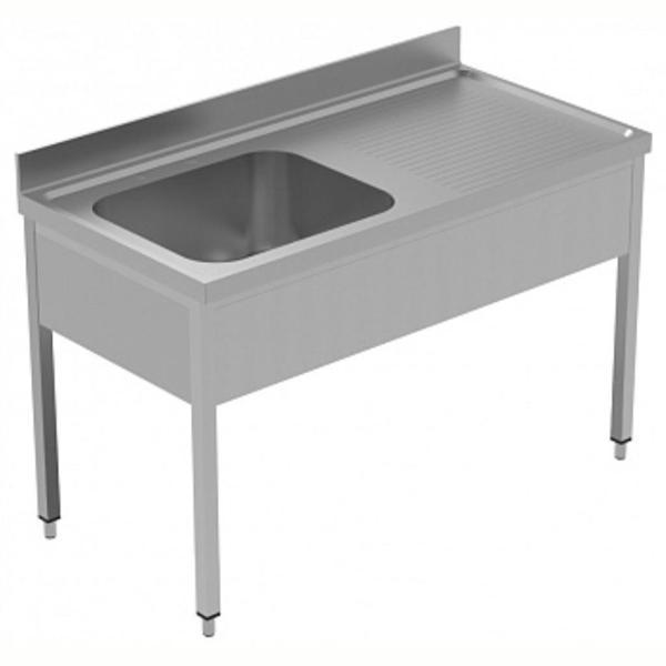 Electrolux Professional Tek Evyeli Tezgah, Evyesi 600x500 Mm, Damlalığı Sağda - 1400 Mm, Plus GLG1416DXE - Image 1