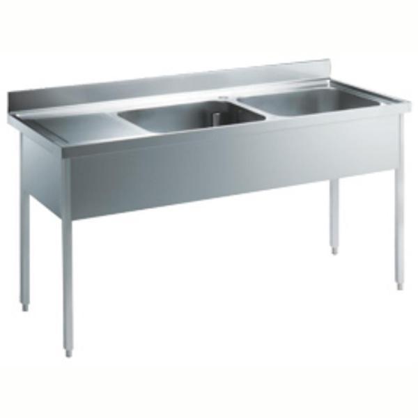 Electrolux Professional 2 Evyeli Tezgah, Evyeler 600x500 Mm, Damlalığı Solda - 1800 Mm LG1826SXPN - Image 1