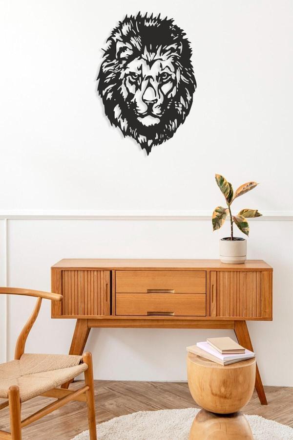 Numa Concept Aslan Mdf Duvar Dekorasyon Lazer Kesim 40X28 Cm - Image 1