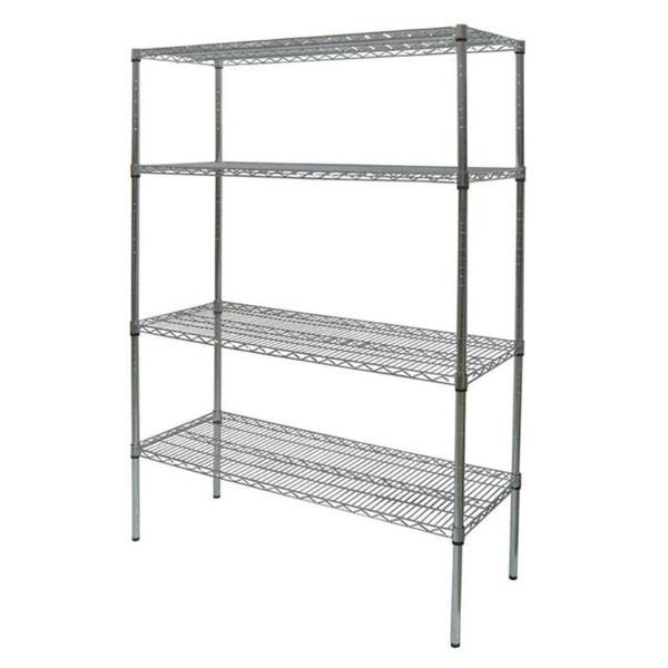 Öztiryakiler 4 Katlı Paslanmaz İstif Rafı, Izgara Tabla, 46x152x183 Cm, 304 K - Image 1