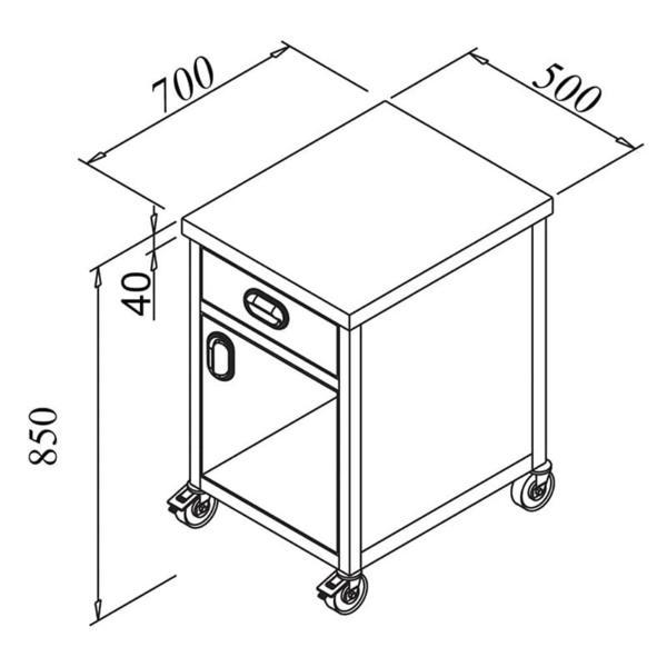 Öztiryakiler Döner Ocağı Alt Arabası 50x70 Cm - Image 1