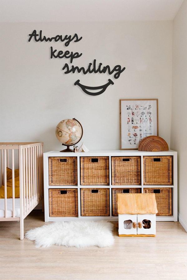 Numa Concept Always Keep Smiling :) Dekoratif Duvar Yazısı Mdf Duvar Dekorasyon - Image 1
