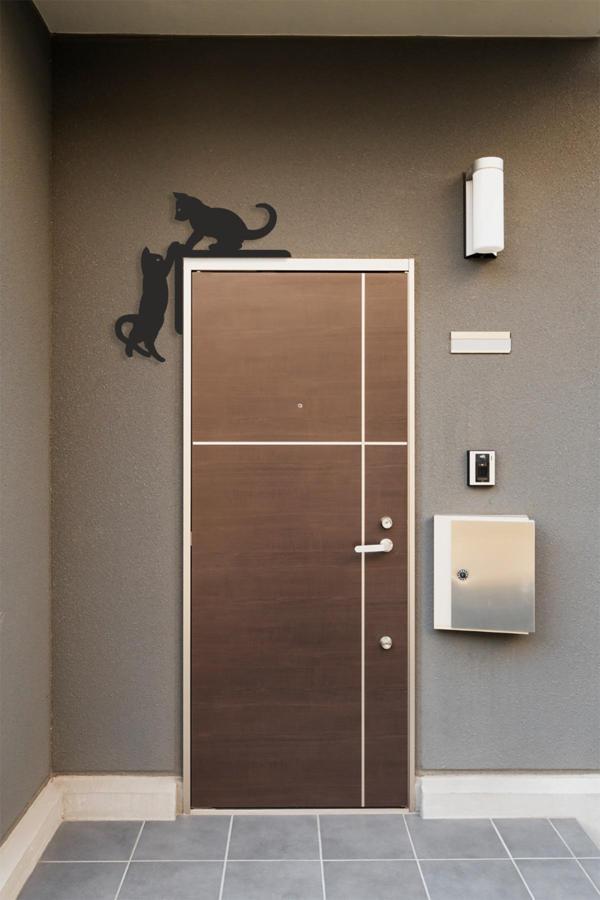 Numa Concept Kediler Kapı Sol Köşe Dekoru Mdf Duvar Dekorasyon Lazer Kesim - Image 1