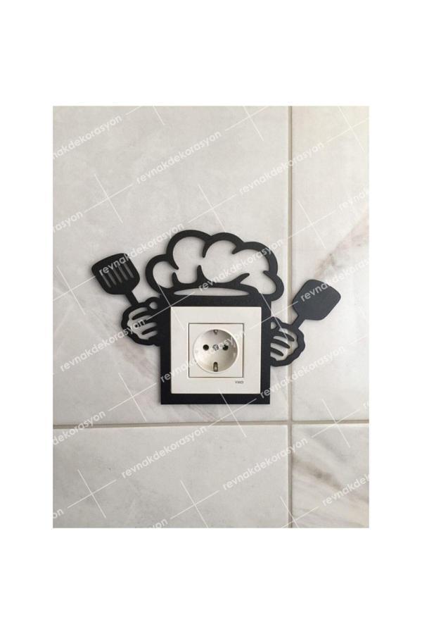 Numa Concept Mutfak Priz Çerçevesi Mdf Duvar Dekorasyon Iç Ölçü: 8.50X8.52 Cm - Image 1