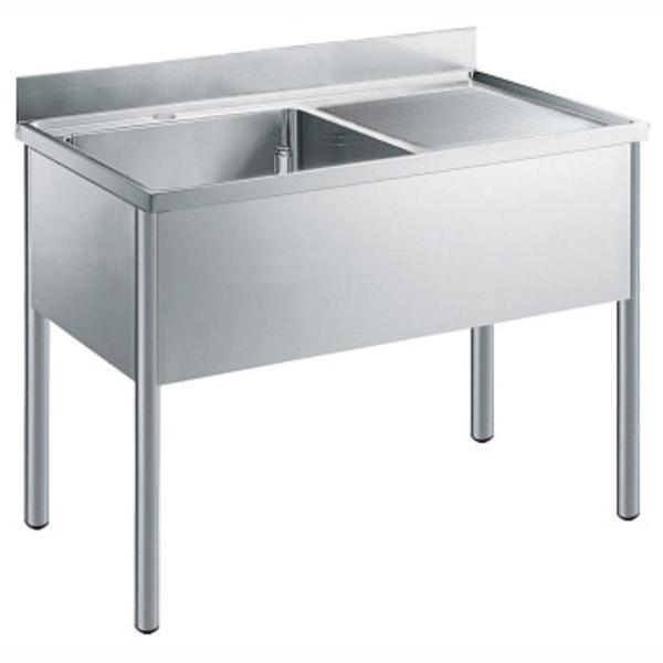 Electrolux Professional Tek Evyeli Tezgah (500x600x300mm), Damlalığı Sağda - 1200mm LG1216DXEN - Image 1