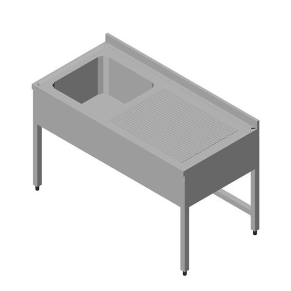 Öztiryakiler Evyeli Tezgah, 1g/1d, Sağ 3 Perdeli, 100x70 Cm - Image 1