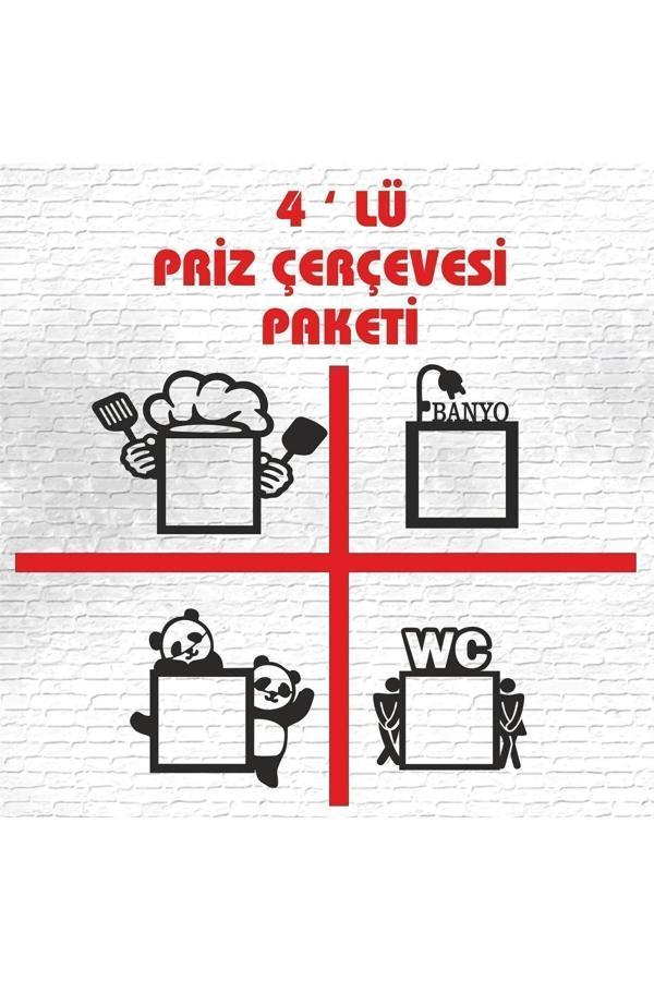 Numa Concept 4'Lü Priz Çerçevesi Seti- 4'Lü Priz Çerçeve Seti Iç Ölçüleri: 8.50X8.52 Cm - Image 1