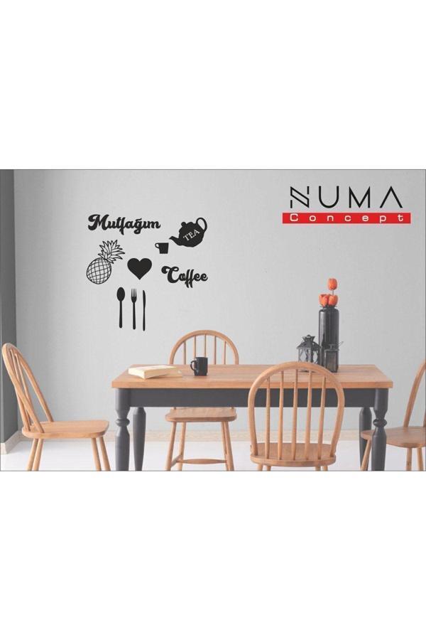 Numa Concept Mutfağım 9 Parça Mutfak Konsepti Duvar Yazısı Mdf Duvar Dekorasyon Lazer Kesim - Image 1