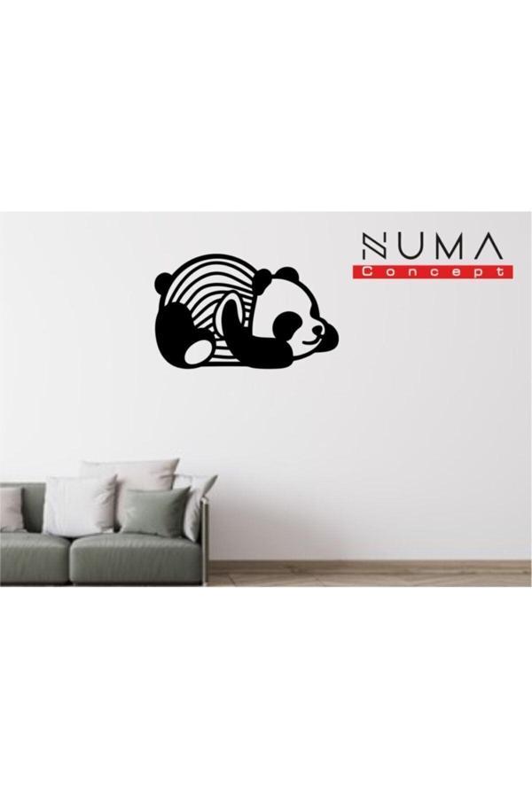 Numa Concept Uyuyan Panda Çocuk Odası Mdf Duvar Dekorasyon Lazer Kesim 32X20 Cm - Image 1