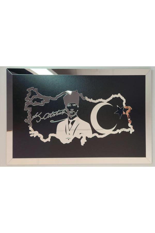 Numa Concept Atatürk Türkiye Haritası Dekorasyon Ürünü 48X30 - Image 1