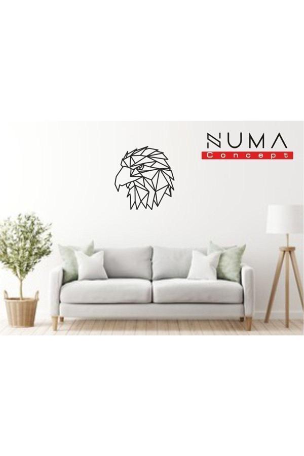 Numa Concept Geometrik Kartal Şahin Doğan Mdf Duvar Dekorasyon Lazer Kesim 32X31 Cm - Image 1