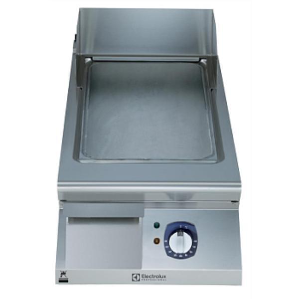 Electrolux Professional Düz Fırçalanmış Krom Kaplamalı Çelik Pişirme Yüzeyi İle Yarım Modül Elektrikli Izgara, Yatay, Termostatik Kontrol, Kazıyıcı Dahil E9IINDAOMCA - Image 1