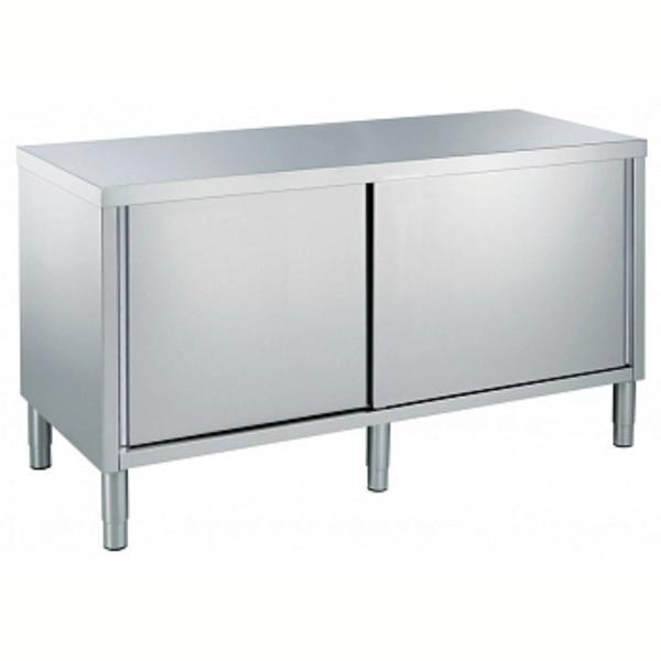 Electrolux Professional Dolaplı Çalışma Tezgahı, 1 Ara Raflı, 2 Kayar Kapılı, (6 Ayaklı) - 1800mm TN1800EN - Image 1