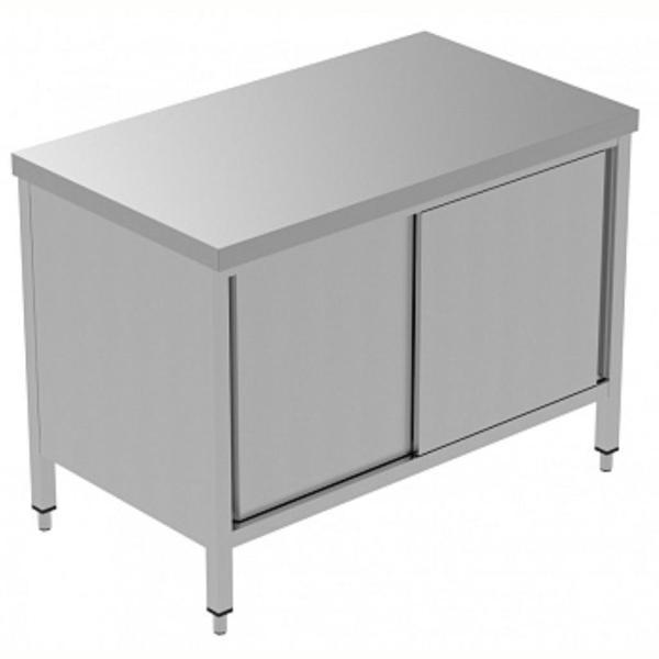 Electrolux Professional İki Taraftan Kapılı (pass-thru) Dolaplı Çalışma Tezgahı, 1 Ara Raflı Ve 4 Kayar Kapılı - 1200 Mm, Plus GTND1200E - Image 1