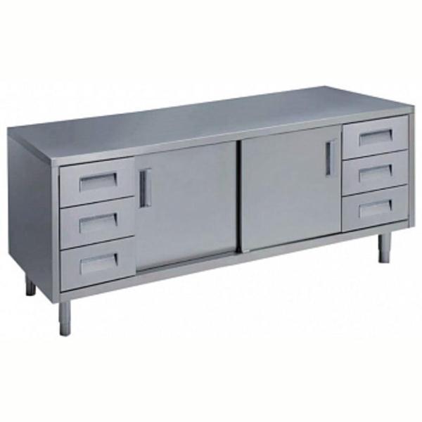 Electrolux Professional Dolaplı Çalışma Tezgahı, 3+3'lü Çekmeceli, 2 Kayar Kapılı, 2000mm MTA2000PN - Image 1