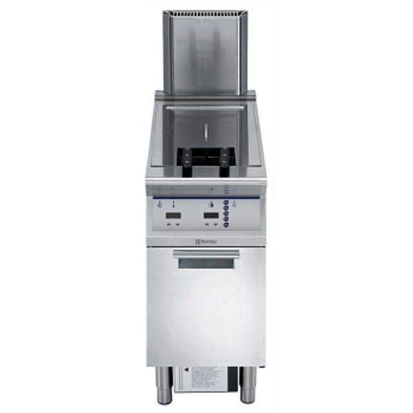 Electrolux Professional 23-lt Gazlı Fritöz, 1 "v" Tip Hazneli, Brülörler Hazne Dışında, Elektronik Kontrol, Programlanabilir Ve 2x½ Sepetli - Hp E9KKHBBAMCG - Image 1