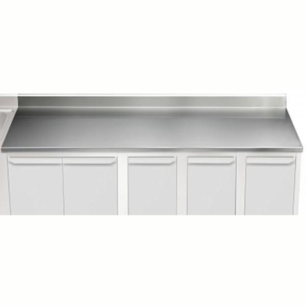 Electrolux Professional Üst Tabla, Sırtlı, 2800 Mm, 1,5 Mm Kalınlıkta Üst Tabla 18 Mm Kalınlığında Ses Sönümlendirici Malzeme Ve Ayrıca 2 Paslanmaz Kayıtla Güçlendirilmiştir - Modular Line TPLA28A - Image 1