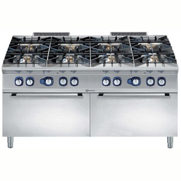 Electrolux Professional 8 Açık Ateşli Gazlı Kuzine, Brulörler: 2x10 Kw, 6x6 Kw, 2 Gazlı Fırınlı (herbiri 8,5 Kw) - 1600 Mm E9GCGP8CG0 - Image 1
