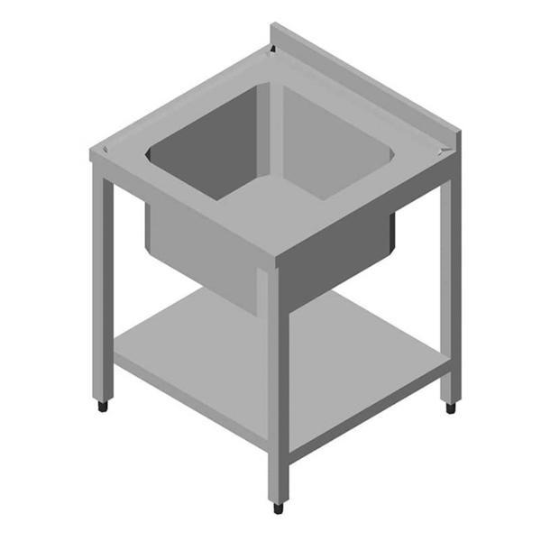 Öztiryakiler Evyeli Tezgahı 1g 3 Perdeli Taban Raflı Demonte 50x60 Cm - Image 1