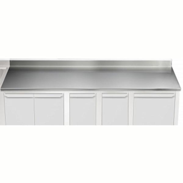 Electrolux Professional Üst Tabla, Sırtlı, 3200 Mm, 1,5 Mm Kalınlıkta Üst Tabla 18 Mm Kalınlığında Ses Sönümlendirici Malzeme Ve Ayrıca 2 Paslanmaz Kayıtla Güçlendirilmiştir - Modular Line TPLA32A - Image 1