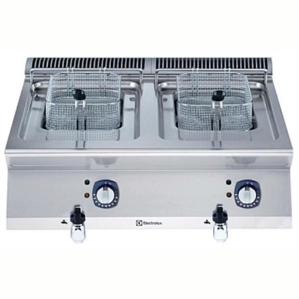 Electrolux Professional Endüstriyel 2x7 Lt Elektrikli Set Üstü Fritöz, 2 V-tip Hazneli, Isıtıcılar Hazne Dışında, 2 Sepetli, Derinlik 730 Mm - 800 Mm E7FREH2B00 - Image 1