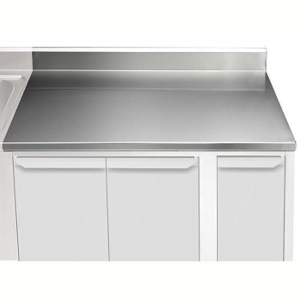 Electrolux Professional Üst Tabla, Sırtlı, 1100 Mm, 1,5 Mm Kalınlıkta Üst Tabla 18 Mm Kalınlığında Ses Sönümlendirici Malzeme Ve Ayrıca 2 Paslanmaz Kayıtla Güçlendirilmiştir - Modular Line TPLA11A - Image 1