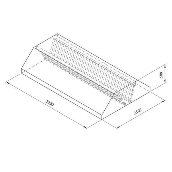 Öztiryakiler Filtreli Orta Tip Davlumbaz, 500x250 Cm - Image 1