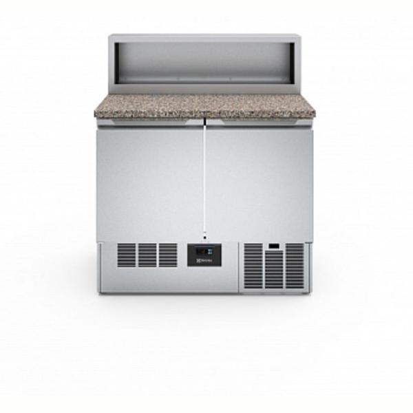 Electrolux Professional Endüstriyel Soğutmalı Pizza Hazırlık Tezgahı, 2 Kapılı, 250 Lt, Mermer Üst Tablalı, +2+10°c, Aısı 304 PTR259 - Image 1