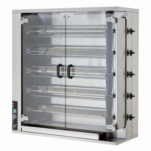 Öztiryakiler Elektrikli Piliç Çevirme Makinesi, 5 Şiş, 20-25 Piliç Kapasitesi - Image 1