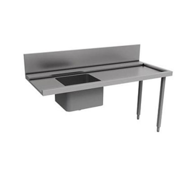 Electrolux Professional Bulaşık Giriş Tezgahı, Tek Evyeli (500x400 Mm), Giyotin Tip Bulaşık Makinesi İçin, Filtreli, Sağdan Sola - 1800 Mm PTSBHT18R - Image 1