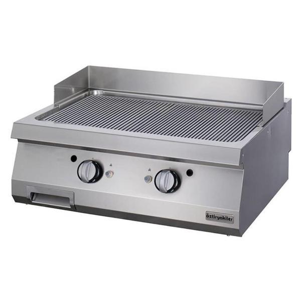 Öztiryakiler Gazlı Grill Plate, Oluklu, Sert Krom Kaplı, 80x90x30 Cm, Ogg 8090 N - Image 1