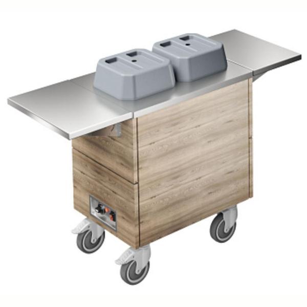 Electrolux Professional Mobil Tabak Dispenseri, Isıtmalı, 2 Silindirli, İki Adet Paslanmaz Çelik Tepsi Kaydırma, Tabak Çapı 180-250 Mm, Y=750 F33HKW - Image 1