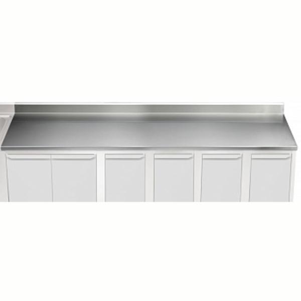 Electrolux Professional Üst Tabla, Sırtlı, 3700 Mm, 1,5 Mm Kalınlıkta Üst Tabla 18 Mm Kalınlığında Ses Sönümlendirici Malzeme Ve Ayrıca 2 Paslanmaz Kayıtla Güçlendirilmiştir - Modular Line TPLA37A - Image 1