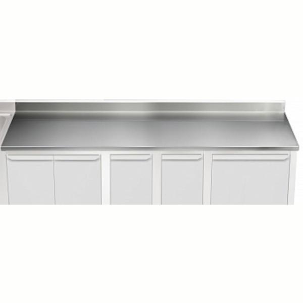 Electrolux Professional Üst Tabla, Sırtlı, 3400 Mm, 1,5 Mm Kalınlıkta Üst Tabla 18 Mm Kalınlığında Ses Sönümlendirici Malzeme Ve Ayrıca 2 Paslanmaz Kayıtla Güçlendirilmiştir - Modular Line TPLA34A - Image 1
