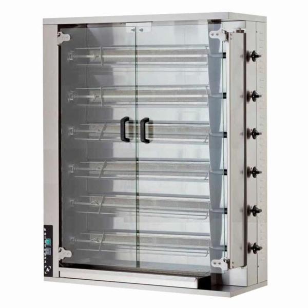 Öztiryakiler Elektrikli Piliç Çevirme Makinesi, 6 Şiş, 24-30 Piliç Kapasitesi - Image 1