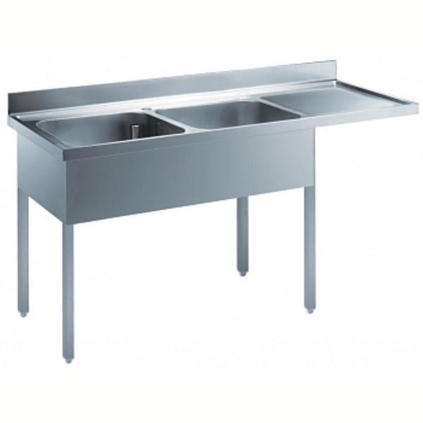 Electrolux Professional Tezgahaltı Bulaşık Makinesi İçin Tezgah, 2 Evyeli (500x500 Mm), Damlalık Sağda - 1800 Mm EDBD1817R - Image 1