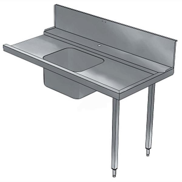 Electrolux Professional Bulaşık Giriş Tezgahı, Tek Evyeli (500x400 Mm), Giyotin Tip Bulaşık Makinesi İçin, 300 Mm Sırt, Sağdan Sola - 1200 Mm BHHPTB12R - Image 1