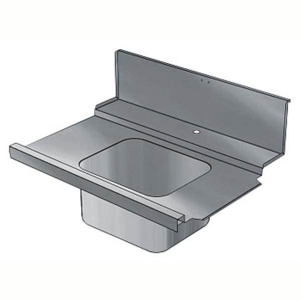Electrolux Professional Bulaşık Giriş Tezgahı, Ayaksız, Bulaşık Kabul Tezgahı İle Giyotin Bulaşık Makinesi Arası İçin, Tek Evyeli (500x400 Mm), 300 Mm Sırt, Sağdan Sola - 1050 Mm BHHPIB10R - Image 1