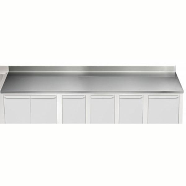 Electrolux Professional Üst Tabla, Sırtlı, 3900 Mm, 1,5 Mm Kalınlıkta Üst Tabla 18 Mm Kalınlığında Ses Sönümlendirici Malzeme Ve Ayrıca 2 Paslanmaz Kayıtla Güçlendirilmiştir - Modular Line TPLA39A - Image 1
