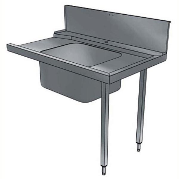 Electrolux Professional Bulaşık Giriş Tezgahı, Tek Evyeli (600x500 Mm), Giyotin Tip Bulaşık Makinesi İçin, 300 Mm Sırt, Sağdan Sola - 1200 Mm BHHPT6B12R - Image 1