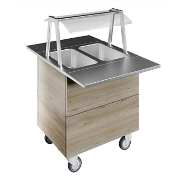 Electrolux Professional Aydınlatmalı Üst Raf Ve Paslanmaz Çelik Tepsi Kaydırma, Y=900 Mm F02H2AW02S - Image 1