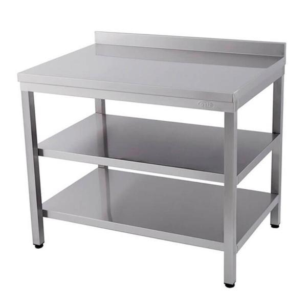 Öztiryakiler Çalışma Tezgahı Ara Raflı Sırtlı 160x60 Cm - Image 1