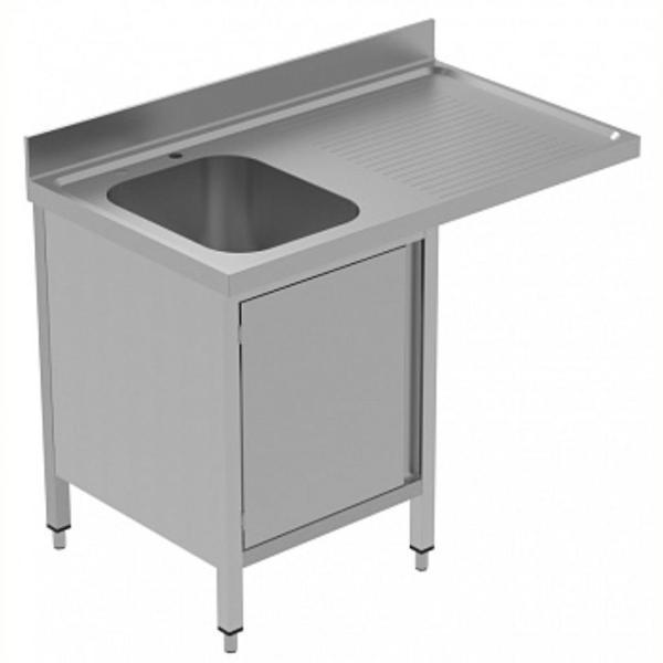Electrolux Professional Tezgahaltı Bulaşık Makinesi İçin Dolaplı Tezgah, Tek Evyeli (400x500x250 Mm), Damlalığı Sağda, 1200 Mm, Plus GLR1DSXPP - Image 1