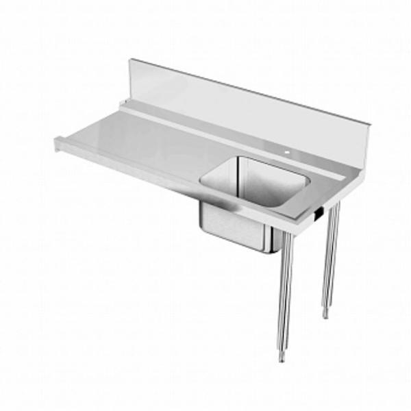 Electrolux Professional Konveyörlü Tip Bulaşık Makineleri İçin 600x500 Mm Evyeli Ön Yıkama Tezgahı, Sağdan>sola, 1600 Mm BHRPT6B16R - Image 1