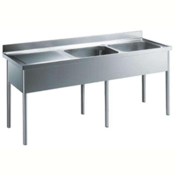 Electrolux Professional 2 Evyeli Tezgah, Evyeler 500x600x300mm, Damlalığı Solda - 2100 Mm LG2126SXEN - Image 1