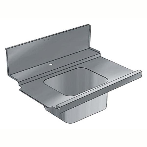 Electrolux Professional Bulaşık Giriş Tezgahı, Ayaksız, Bulaşık Kabul Tezgahı İle Giyotin Bulaşık Makinesi Arası İçin, Tek Evyeli (500x400 Mm), 300 Mm Sırt, Soldan Sağa - 1050 Mm BHHPIB10L - Image 1